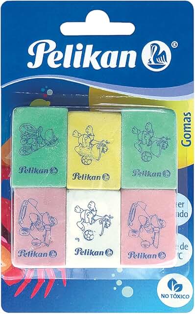Pelikan Tarjeta 6 gomas Multicolor